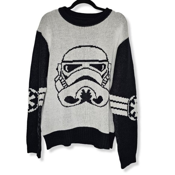 Star Wars Welovefine Size Large Darth Vader Crew Neck Pull Over Knit Sweater - Picture 1 of 4